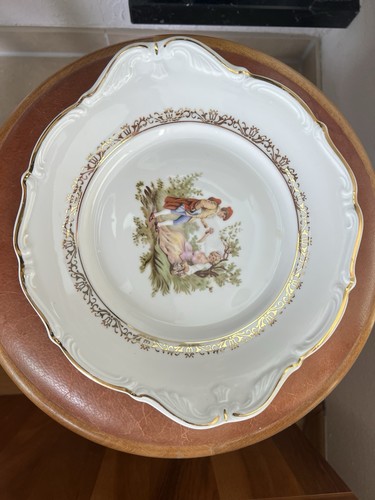 Antiker porzellanteller mit - porzellanteller,