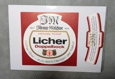 Licher Brauerei Bieretikett