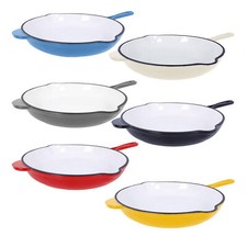 Echtwerk Bratpfanne Gusseisen Emaille-Beschichtung Gusseisenpfanne Ø 26,5 cm