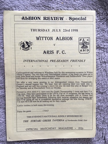 Witton albion aris - albion,