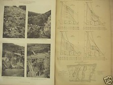 Plettenberg/Oestertalsperre.4 Abb.+5 Schnitte.2 Bl.1913