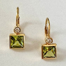 18K Gelbgold Hängeohrringe