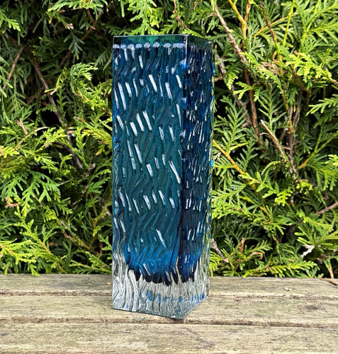Blaue ingrid glasvase eckig - ingrid,