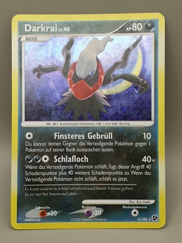 Pokémon karte darkrai 40 - karte, lv.40