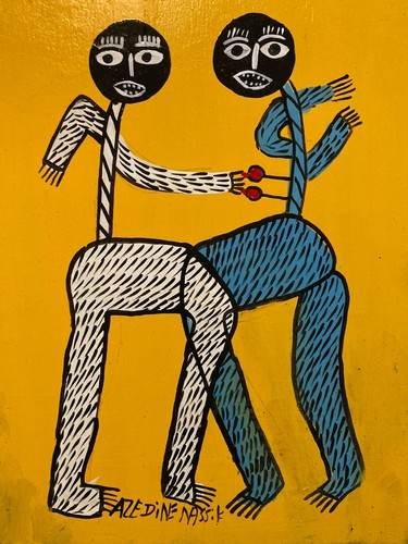 Gemälde art brut holz - art,