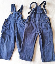 Jungen "Arbeits"-Hosen -  2 Stück Latzhosen aus Cord - TOP Zustand - blau- Gr 92
