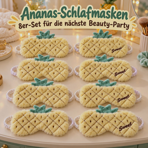 Ananas schlafmasken 8er set - ananas-schlafmasken, 8er-set