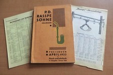 Rasspe preisbuch 1933 - rasspe,
