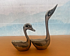 Alte messing figur schwan - 2,