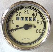 Tachometer 0-60 km/h 80 mm