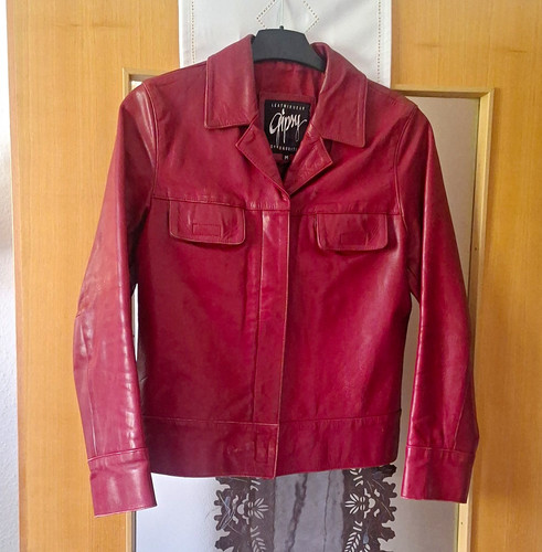 Gipsy damen lederjacke rot - damen,