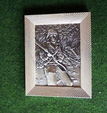 1 Zinn Relief im Rahmen Feuerwehr mit Gravur #2374 (Ehrenpreis Pokal Edles Zinn)