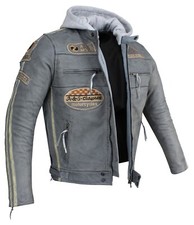 NEU Herren Motorrad Lamm Leder