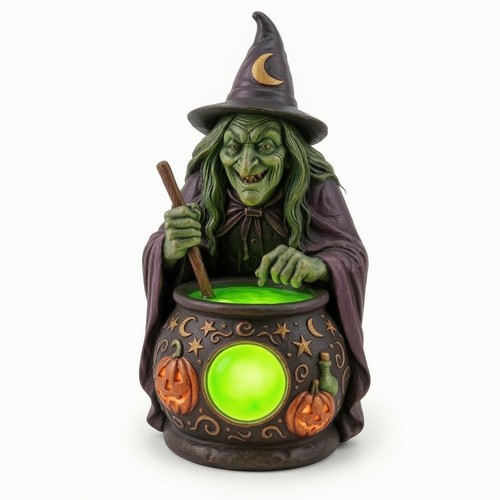 Hexenfigur mit lampe gruselig - mit,