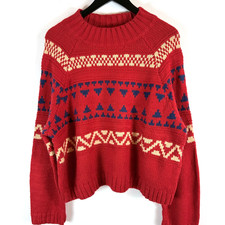 UNIVERSALFADEN Pullover Rot