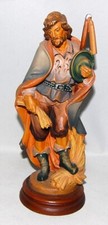 Farbige Holzfigur, Heiliger