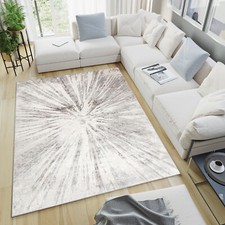 Teppich Kurzflor Grau Beige