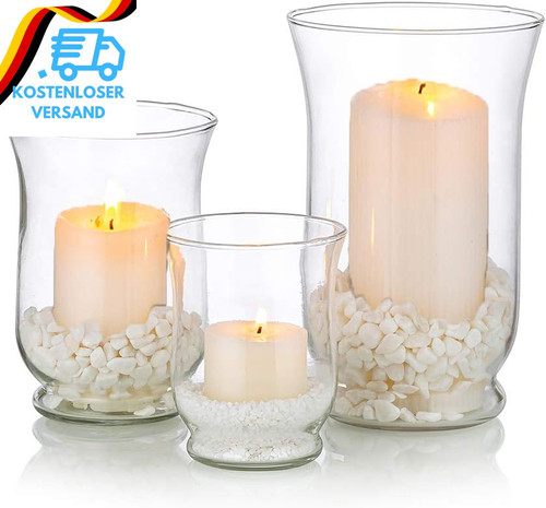 Glaskerzenhalter set 3 - glaskerzenhalter, 1
