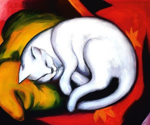 Franz marc weiße katze - -,