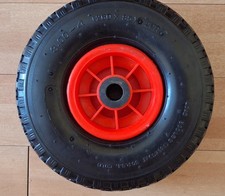 1x Sackkarren-Rad 300-4 Rot-Schwarz siehe Fotos Neu