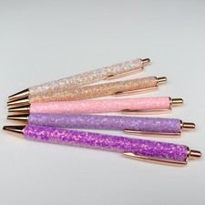 5 glitzer Kugelschreiber