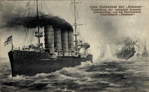 Deutsches kriegsschiff sms - ak,