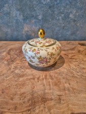 Johann Haviland Bavaria Porzellan Zuckerdose Goldrand rosa-gelbe Rosen E 02056