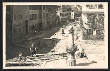 Foto-AK Zurzach, Brunnen im Ort 