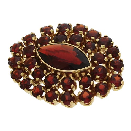 Vintage granat brosche - granat, 333