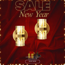 Gold Kristall Wand Leuchten