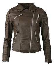 Damen Sommer Lederjacke Biker