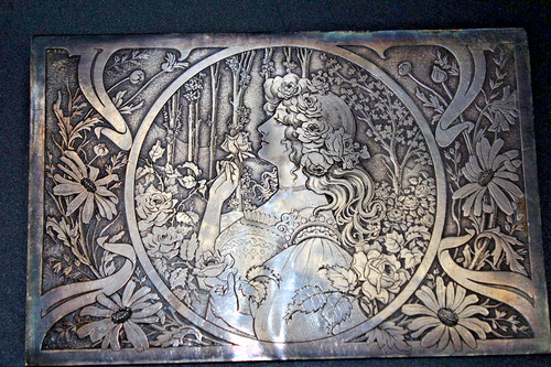 Alte reliefplatte jugendstil - alte,