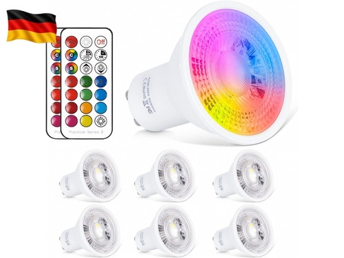 Led gu10 lampe rgb warmweiss - gu10, rgb+warmweiss