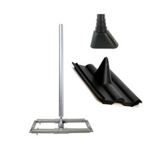 Dachsparrenhalter 1m Mast SAT Aufdach Halterung Dachhalter Frankfurter Pfanne