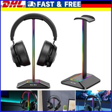 Headset Halterung Gaming Kopfhörer Halter LED RGB Headphone Ständer m. USB Typ-C