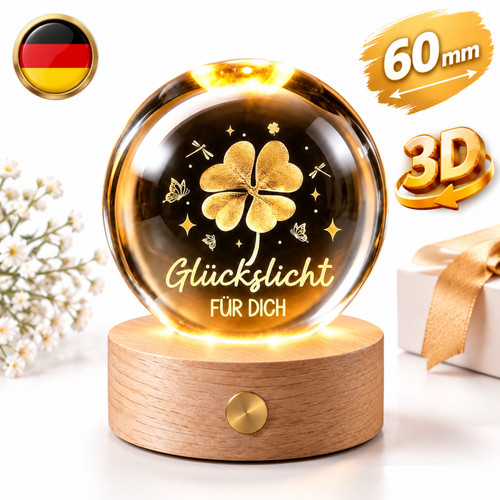 Kristallkugel nachtlicht 60mm - kristallkugel,