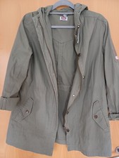 Damen-Sommerparka, Gr. 42, rainbow, oliv, Baumwolle