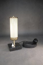 Kleine Art Deco Lampe 25cm Bauhaus Tischleuchte Marmor Sockel Retro Tischlampe