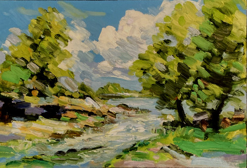 Landschaft einem windigen - an,