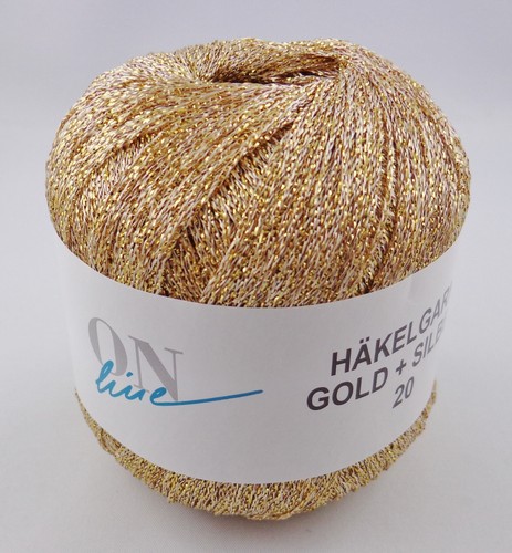25g online häkelgarn - 25g, gold