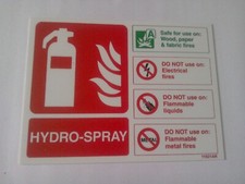 sign. Feuerlöscher Hydro