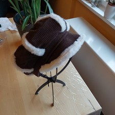 Damen Winter Gefütterte  Mütze Webpelz  cord Ballon basken Mütze Warm . 