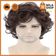 Perücke Kurz Lockig Herren