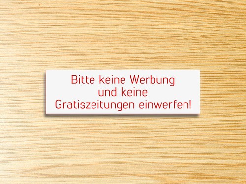 Briefkastenschild bitte - briefkastenschild,