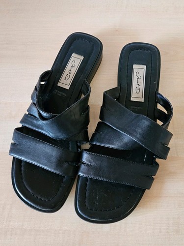 Schwarze sandalen echt leder - echt,