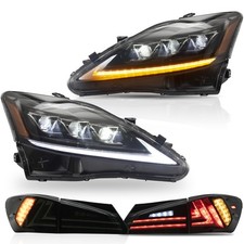 Paar VLAND LED Klar Scheinwerfer&Rückleuchten für Lexus IS250 IS350 ISF 2006-14