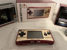 Nintendo GBA Micro Game Boy Advance 20th Anniversary Mario Gold Rot Japan CIB