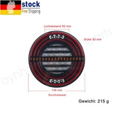 LED Rücklicht 12V-24V, Rund