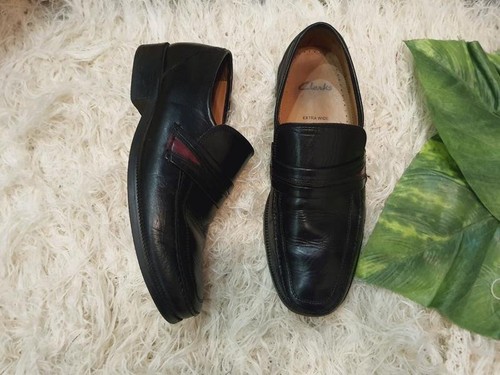 Men clarks heels black leather - clarks,