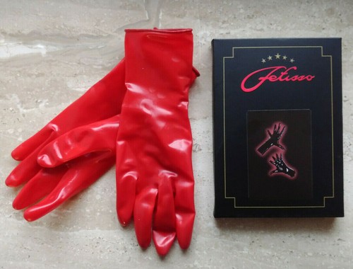 Latex handschuhe kurz rot - latex,
